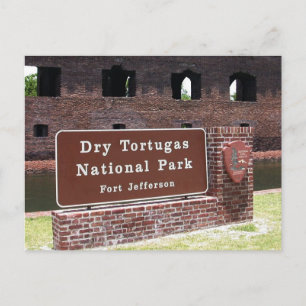Eintrittsschild, Dry Tortugas Nationalpark Postkarte