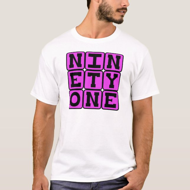 Einundneunzig, Zahl 91 T-Shirt (Vorderseite)