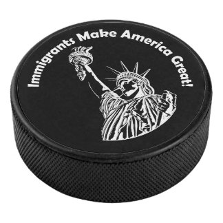 Einwanderer machen Amerika groß Eishockey Puck