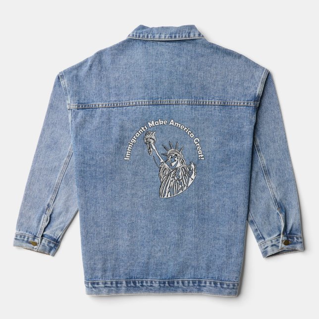Einwanderer machen Amerika groß Jeansjacke (Rückseite)