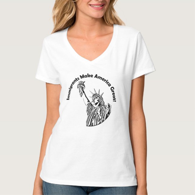 Einwanderer machen Amerika groß T-Shirt (Vorderseite)