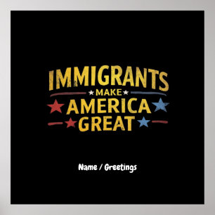 Einwanderer machen Amerika großartig - Feiern der Poster