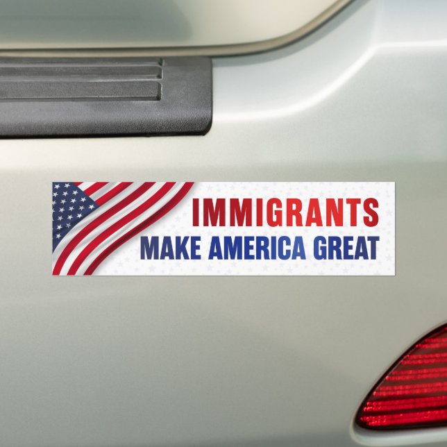 Einwanderer machen Amerika zu einem großen Anti-Tr Autoaufkleber (Auf Auto)