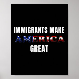 Einwanderer machen Amerika zu einem großen Sticker Poster