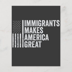 Einwanderer machen Amerika zu einer großen Fahne g Flyer