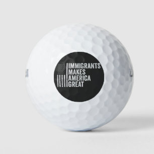 Einwanderer machen Amerika zu einer großen Fahne g Golfball