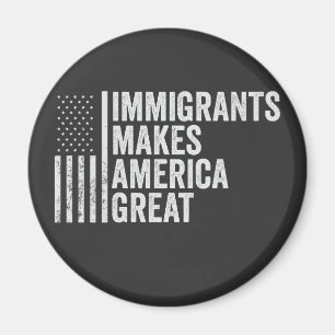 Einwanderer machen Amerika zu einer großen Fahne g Magnet