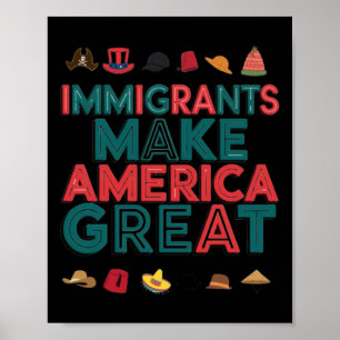 Einwanderer machen Amerika zum großen Feiertag für Poster