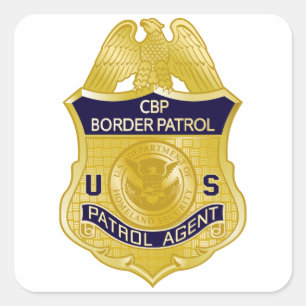 Einwanderungsabzeichen der United States Border Pa Quadratischer Aufkleber