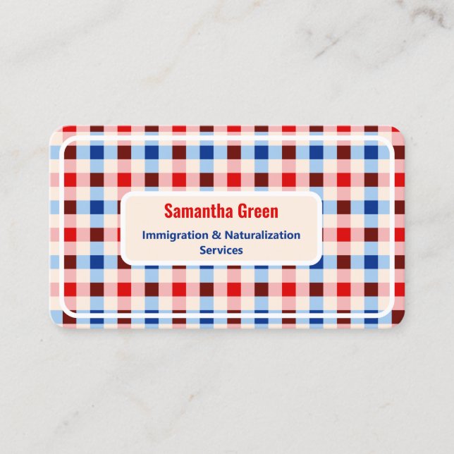 Einwanderungsbürgerschaft Visitenkarte (Vorderseite)