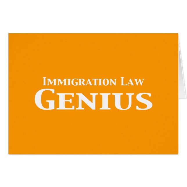 Einwanderungsgesetz Genius Geschenke (Vorderseite (Horizontal))