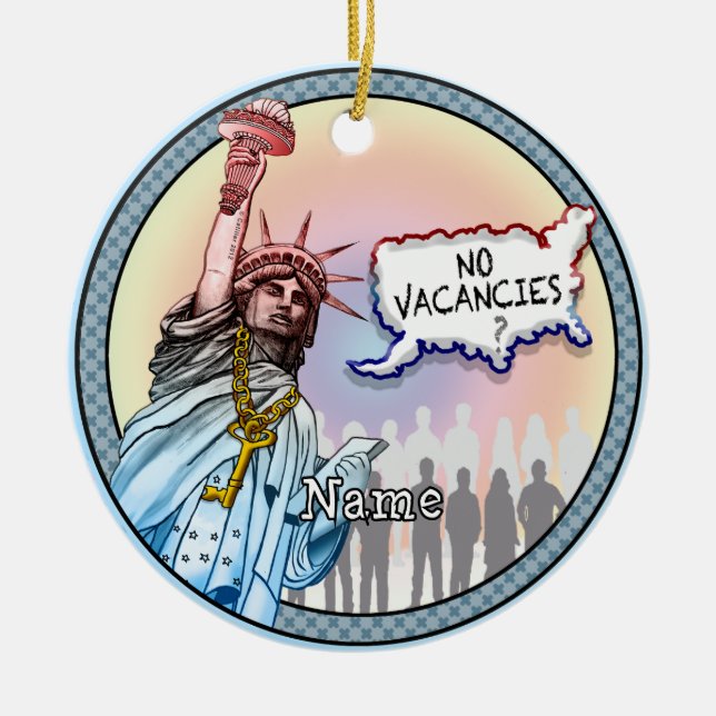 Einwanderungspolitik Keramik Ornament (Vorne)