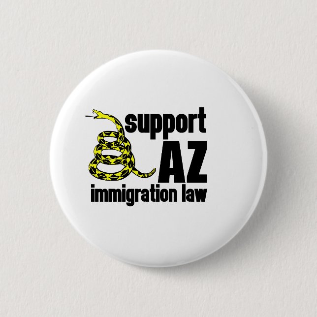 Einwanderungsrecht der Unterstützungs AZ Button (Vorderseite)