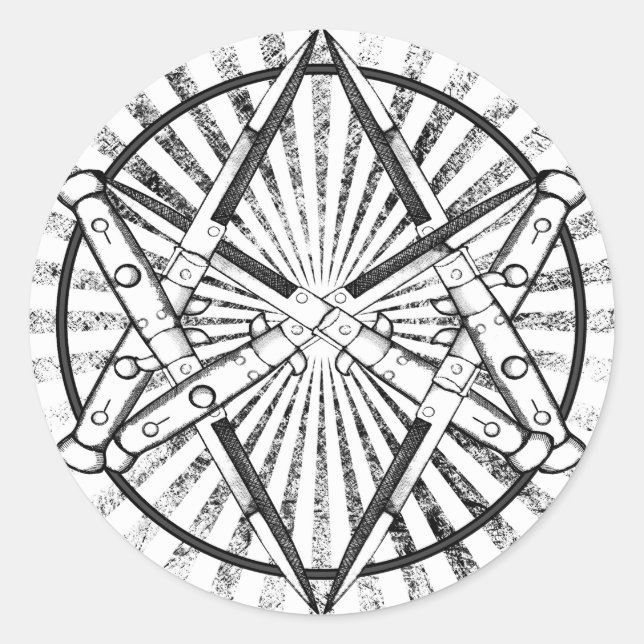 Einwegblättern, Rundkleber Runder Aufkleber (Vorderseite)