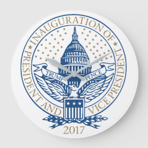 Einweihung des Trump Pence President Große Wanduhr