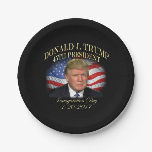 Einweihung Präsidenten-Donald Trump Gedenk Pappteller