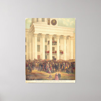 Einweihung von Jefferson Davis Ziviler Krieg Leinwanddruck