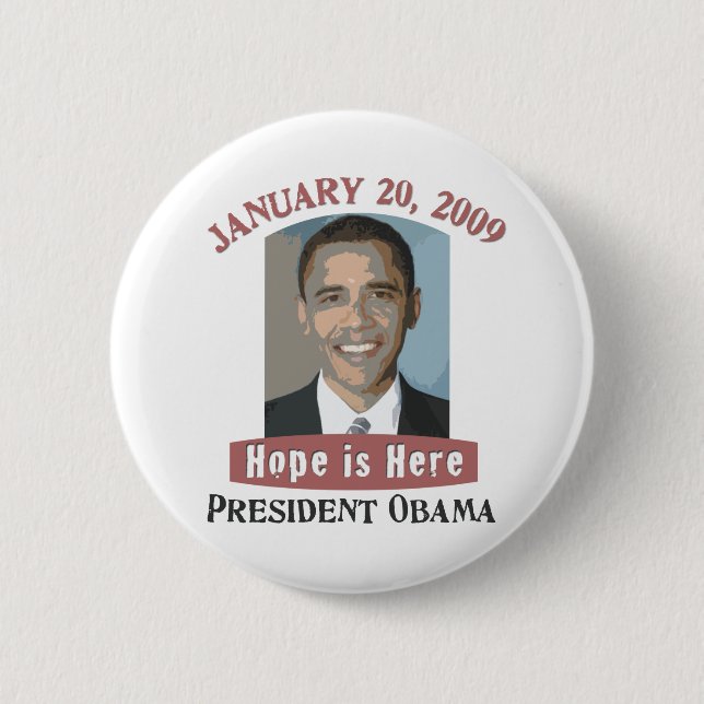 Einweihungobama-Knopf Button (Vorderseite)