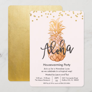 Einweihungsfeier Aloha Luau Hawaiianische Party-Ei Einladung