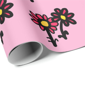 Einwickeln von Papierblumen Geschenkpapier