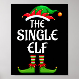 Einzel-Elf-Passend-Familiengruppen-Weihnachtsfeier Poster