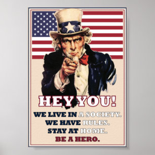 Einzel gleiche COVID Propaganda Poster