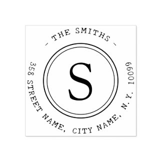 Einzel-Monogramm Gummistempel