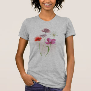 Einzelblüten-Stil T-Shirt