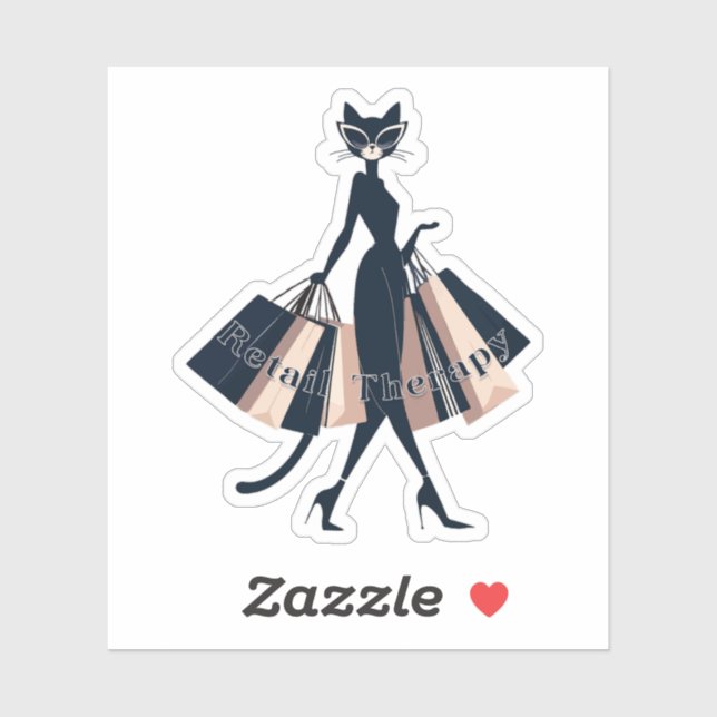 Einzelhandelstherapie Aufkleber (Blatt)