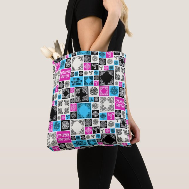 Einzelhandelstherapie im Gange Funny Magenta & Blu Tasche (Von Nahem)