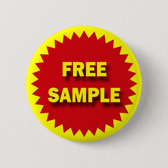 EINZELHANDELSVERKAUF-ABZEICHEN - FREIE PROBE BUTTON (Vorderseite)
