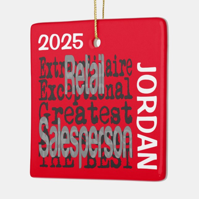 Einzelhandelsverkäufer Extraordinär CUSTOM Keramikornament (Links)