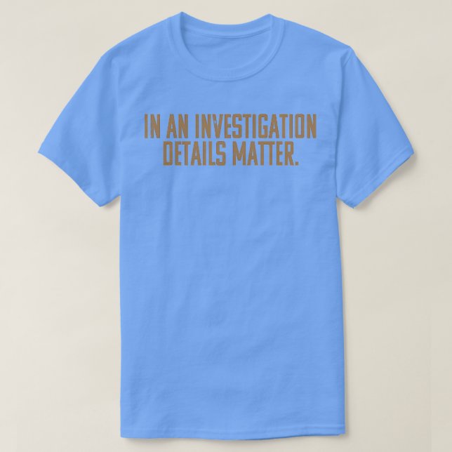 Einzelheiten einer Untersuchung T-Shirt (Design vorne)