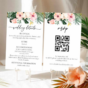 Einzelheiten zu tropischen Hochzeiten in Hibiskus Begleitkarte