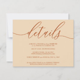 Einzelheiten zum Hochzeitsplanprogramm RSVP Karte