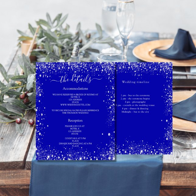 Einzelheiten zum Hochzeitsprogramm für Royal Blue  (Von Creator hochgeladen)