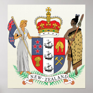 Einzelheiten zum neuseeländischen Wappen Poster