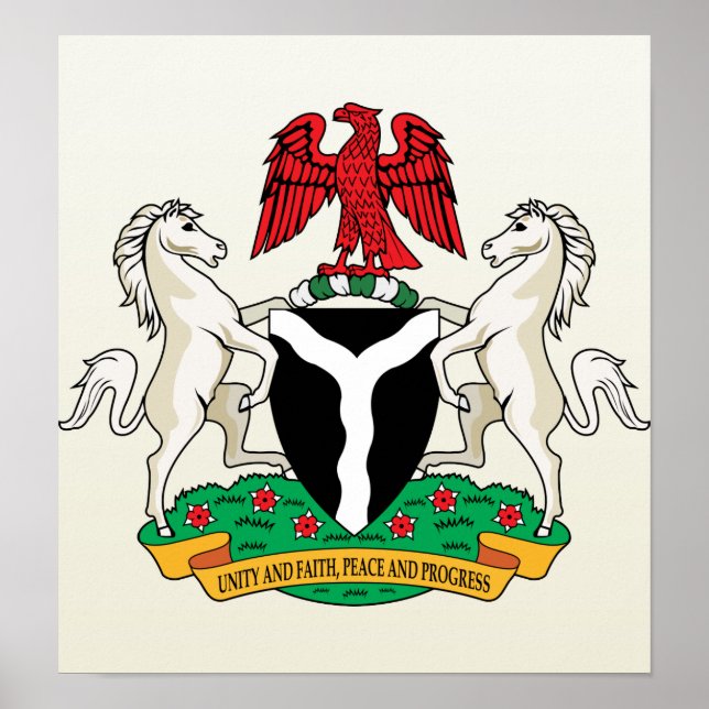 Einzelheiten zum Nigerianischen Wappen Poster (Vorne)