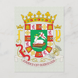 Einzelheiten zum Rico-Wappen in Puerto Rico Postkarte