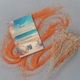 Einzelheiten zur Hochzeit am Strand Einladung