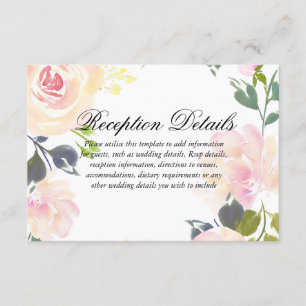 Einzelheiten zur Hochzeit im botanischen Stil Begleitkarte