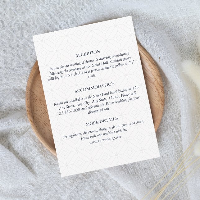 Einzelheiten zur Hochzeit in Urlaubsort von Navy B Begleitkarte (Destination Wedding Details Card)