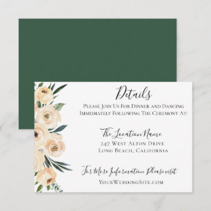 Einzelheiten zur Hochzeit mit elegantem neutralem Einladung