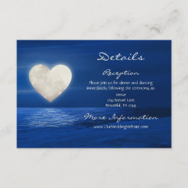 Einzelheiten zur Hochzeit von Heart Moon und Snowy Begleitkarte