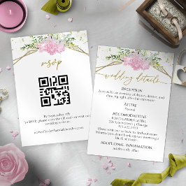 Einzelheiten zur Hochzeit von Wildblumen | UAWG |  Begleitkarte
