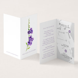 Einzelheiten zur Hochzeitsszenario lila Blume