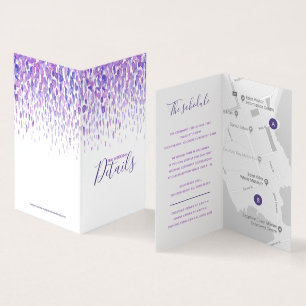 Einzelheiten zur Hochzeitsszenario lila Zeitplan
