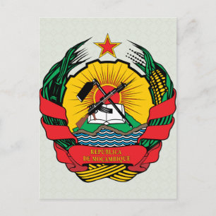 Einzelheiten zur mosambikanischen Wappen Postkarte