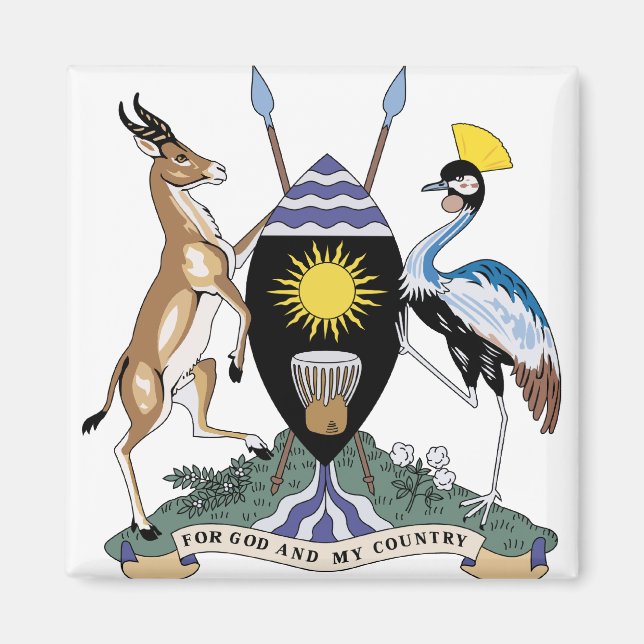 Einzelheiten zur Uganda-Wappen Magnet (Vorne)
