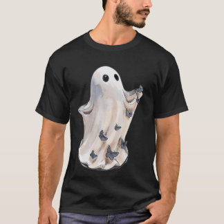 Einzelne Halloween-Geister-Schmetterlinge T-Shirt